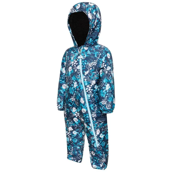 Dare 2b Bambino II Insulated Snowsuit Blue Floral Print Kids Snow Suits