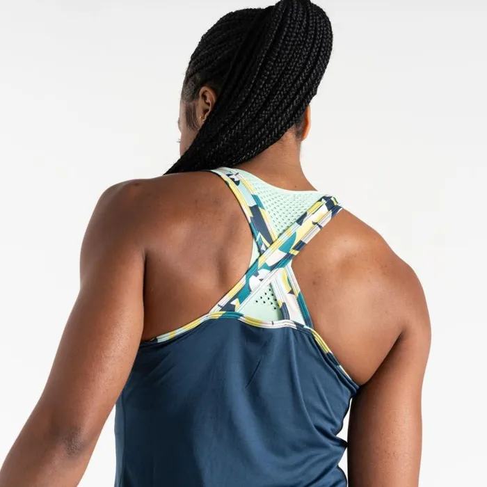 Dare 2b Bolt Vest Moonlight Denim Petal Print Women Graphic TShirts