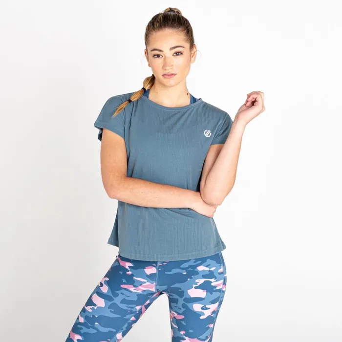 Dare 2b Breeze By Lightweight Tee Orion Grey Women Gym Tops