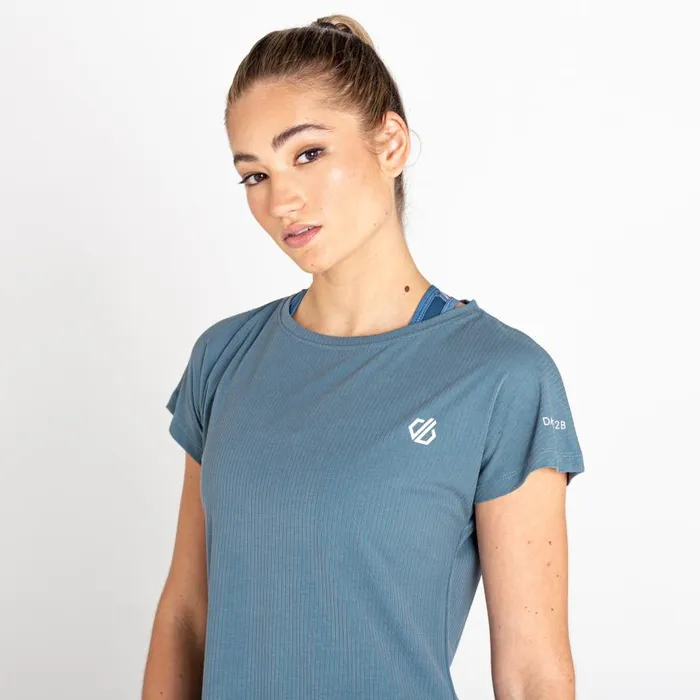 Dare 2b Breeze By Lightweight Tee Orion Grey Women Gym Tops