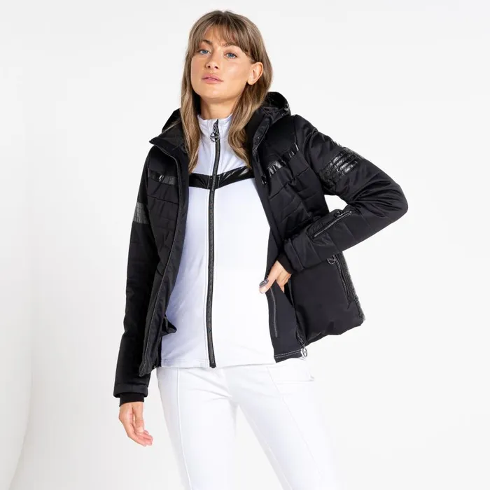 Dare 2b Dynamical Luxe Quilted Ski Jacket Black Women Waterproof Jackets