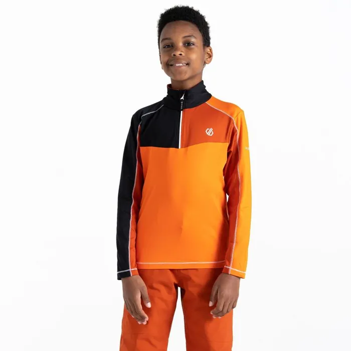 Dare 2b Formate II Core Stretch Midlayer Puffins Orange Kids Fleece