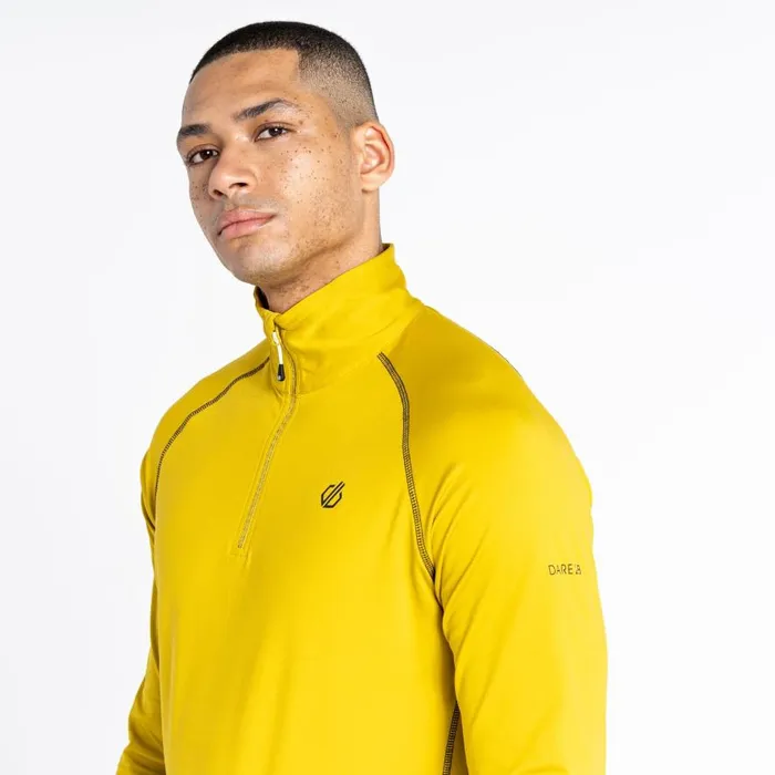 Dare 2b Fuse Up II Recycled Lightweight Core Stretch Midlayer Moss Yellow Men Fleece