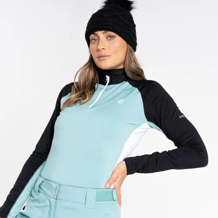 Dare 2b Involved II Recycled Lightweight Core Stretch Midlayer Canton Green Black Women Midlayers