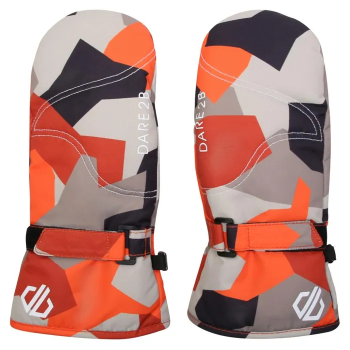 Dare 2b Jovial Mitts Orange Camo Print Kids Ski Accessories