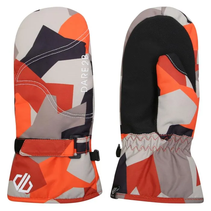 Dare 2b Jovial Mitts Orange Camo Print Kids Ski Accessories
