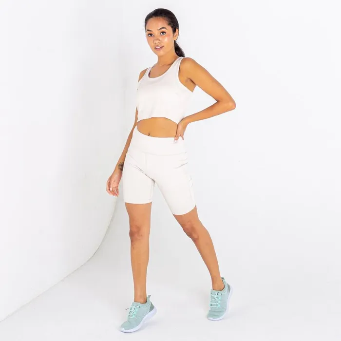 Dare 2b Lounge About Crop Top Barley White Women Gym Tops