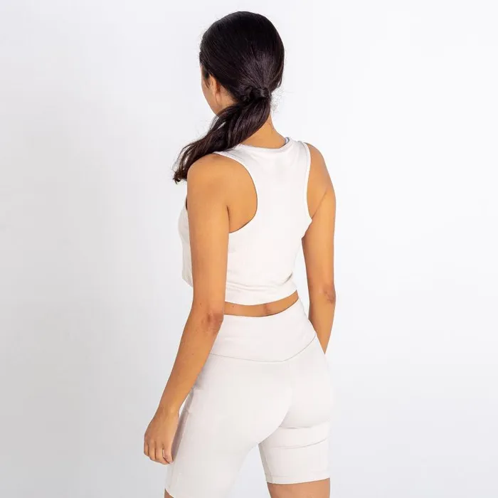 Dare 2b Lounge About Crop Top Barley White Women Gym Tops
