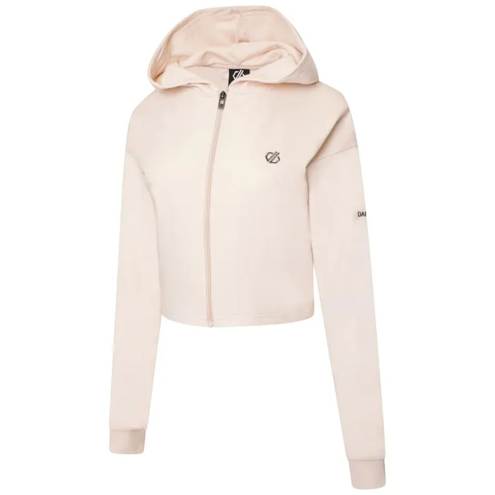 Dare 2b Lounge About Cropped Hoodie Barley White Marl Women Hoodies and Sweatshirts