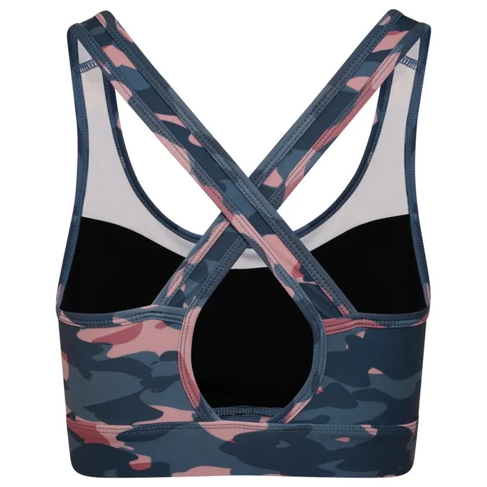 Dare 2b Mantra Recycled Sports Bra Powder Pink Camo Women Low Impact