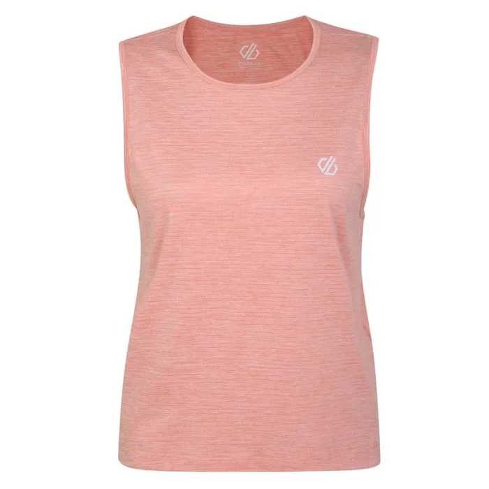 Dare 2b Meditate Cropped Top Apricot Blush Marl Women Gym Tops