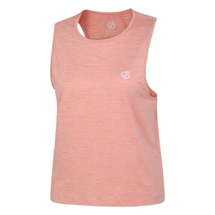 Dare 2b Meditate Cropped Top Apricot Blush Marl Women Gym Tops