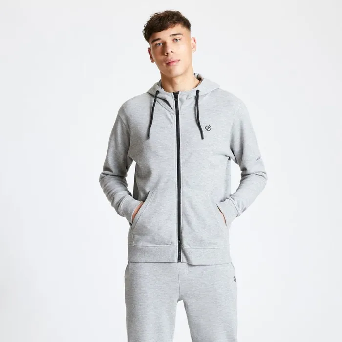 Dare 2b Modulus Full Zip Hoodie Ash Grey Men Hoodies and Sweatshirts