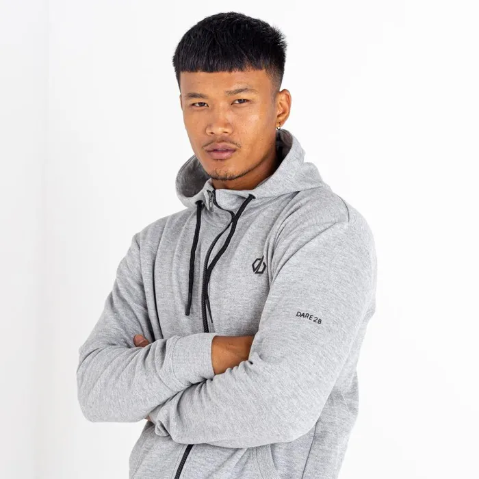 Dare 2b Modulus Full Zip Hoodie Ash Grey Men Hoodies and Sweatshirts