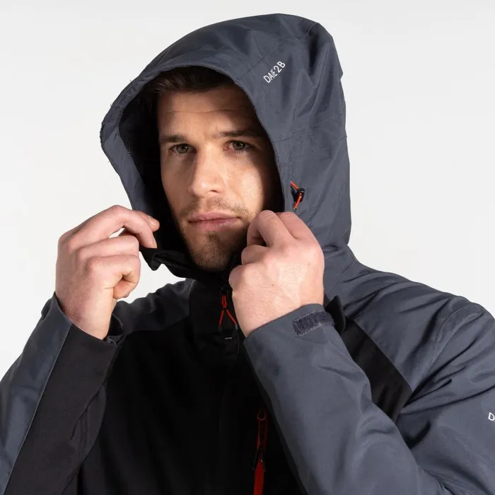 Dare 2b Mountain Series Waterproof Jacket Black Ebony Grey Men Waterproof Jackets