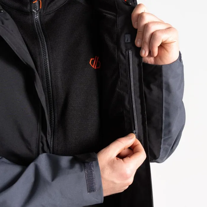 Dare 2b Mountain Series Waterproof Jacket Black Ebony Grey Men Waterproof Jackets