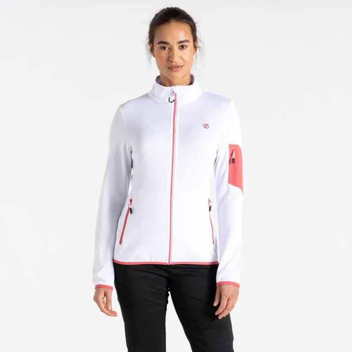 Dare 2b Mountain Series Zip Through Fleece White Women Midlayers