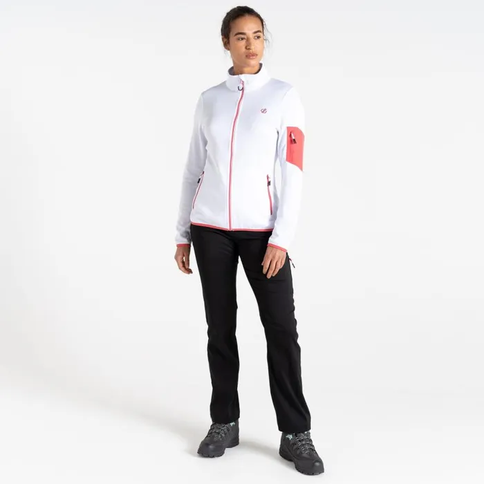 Dare 2b Mountain Series Zip Through Fleece White Women Midlayers