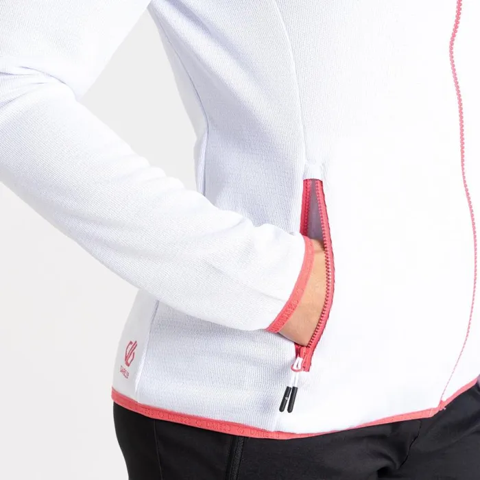 Dare 2b Mountain Series Zip Through Fleece White Women Midlayers
