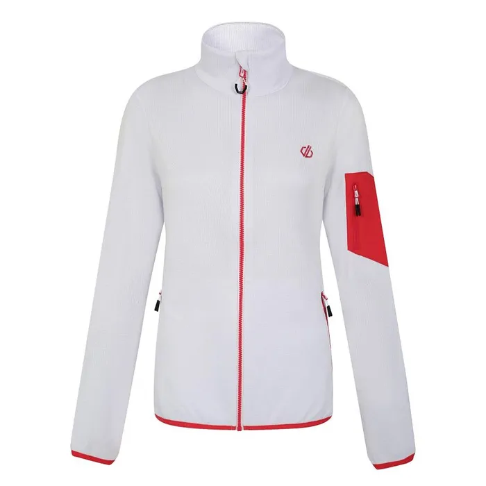 Dare 2b Mountain Series Zip Through Fleece White Women Midlayers