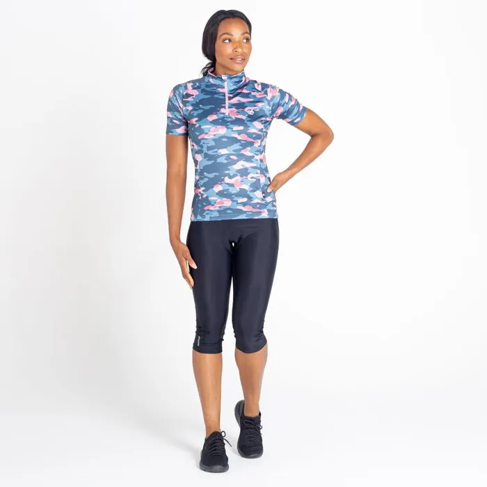 Dare 2b Persist Lightweight Jersey Powder Pink Camo Women Cycling Jerseys