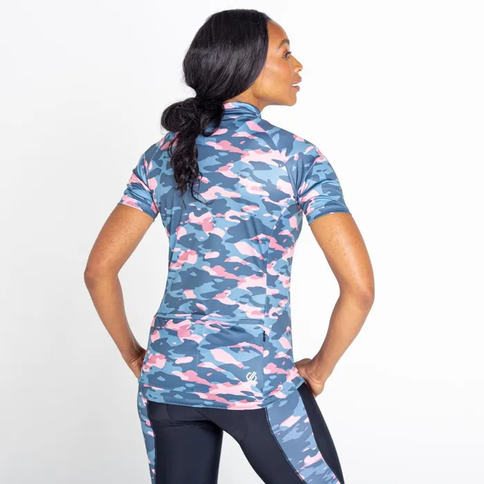Dare 2b Persist Lightweight Jersey Powder Pink Camo Women Cycling Jerseys