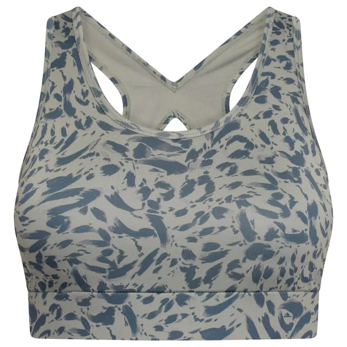 Dare 2b Swift Sports Bra Lilypad Green Animal Print Women Gym Tops
