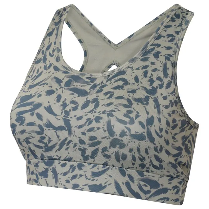 Dare 2b Swift Sports Bra Lilypad Green Animal Print Women Gym Tops