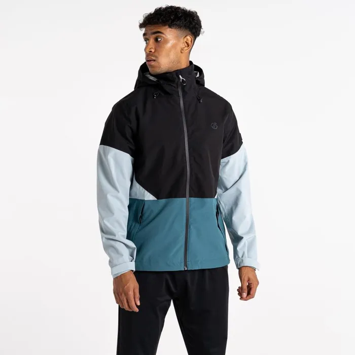 Dare 2b Terrain Waterproof Jacket Black Mediterranea Green Men Waterproof Jackets