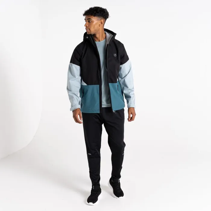 Dare 2b Terrain Waterproof Jacket Black Mediterranea Green Men Waterproof Jackets