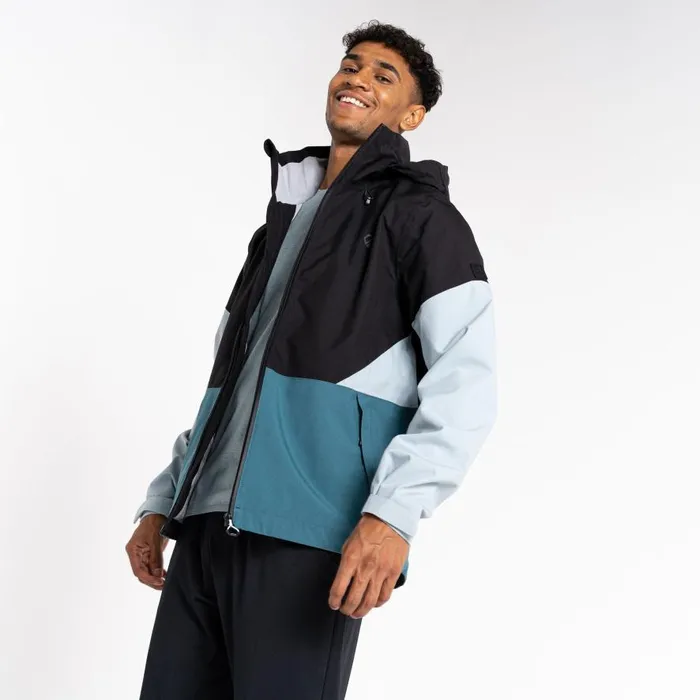 Dare 2b Terrain Waterproof Jacket Black Mediterranea Green Men Waterproof Jackets