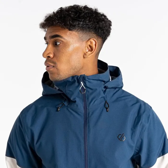 Dare 2b Terrain Waterproof Jacket Moonlight Denim Ceylon Yellow Men Waterproof Jackets