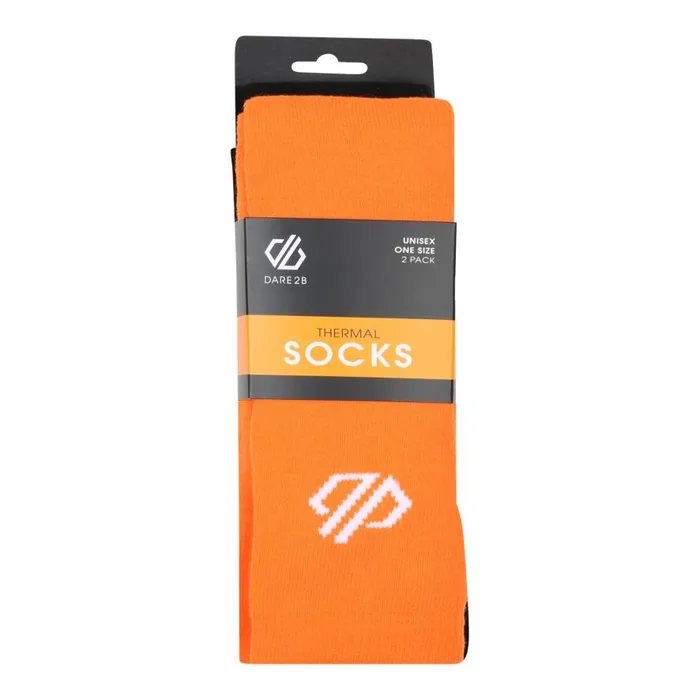Dare 2b Thermal Socks 2 Pack Puffins Orange Black WomenMen Socks