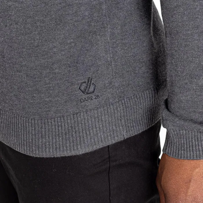 Dare 2b Unite Us Half Zip Knit Sweater Charcoal Grey Black Men Fleece