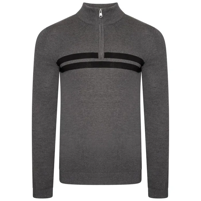 Dare 2b Unite Us Half Zip Knit Sweater Charcoal Grey Black Men Fleece