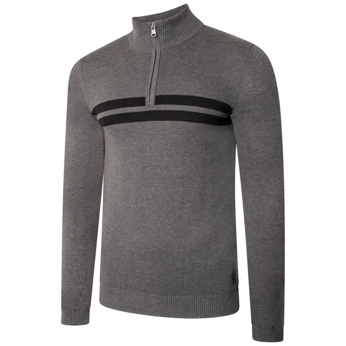 Dare 2b Unite Us Half Zip Knit Sweater Charcoal Grey Black Men Fleece