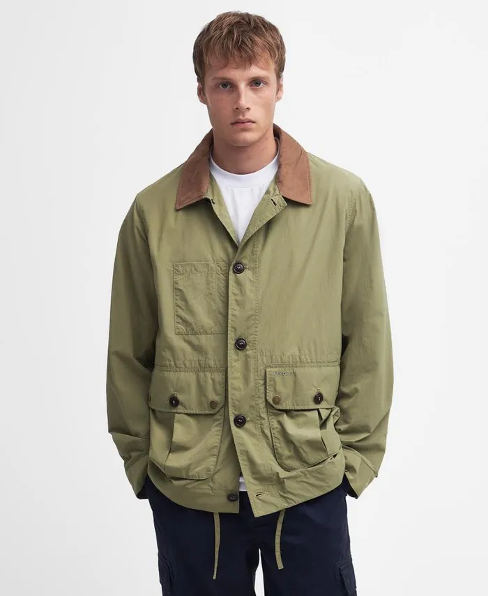 Denby Casual Jacket Bleached Olive Men Barbour Casual Jackets