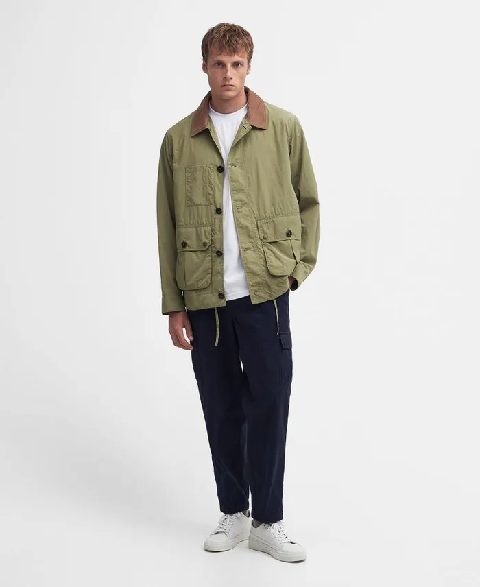 Denby Casual Jacket Bleached Olive Men Barbour Casual Jackets