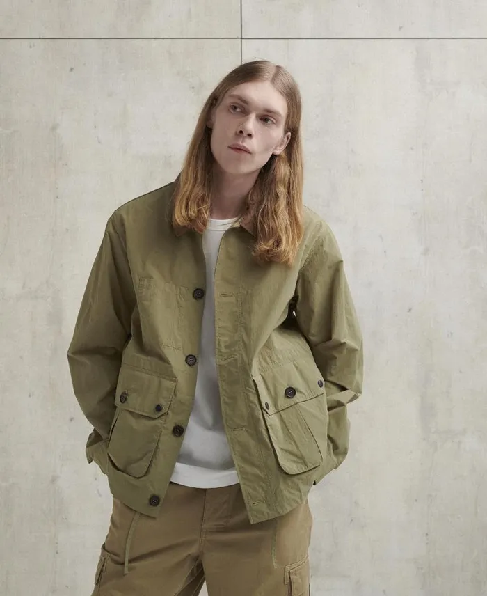 Denby Casual Jacket Bleached Olive Men Barbour Casual Jackets
