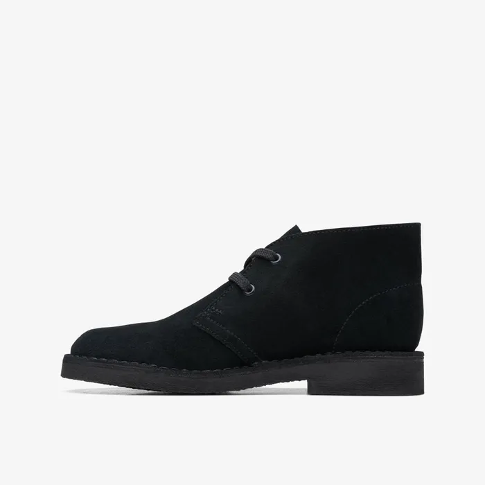 Desert Boot Older Black Suede Kids Clarks Originals