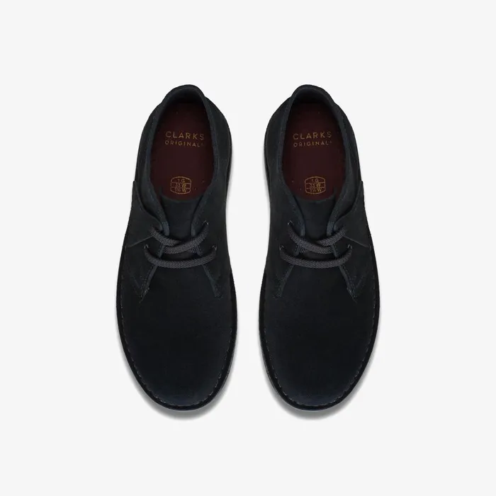 Desert Boot Older Black Suede Kids Clarks Originals