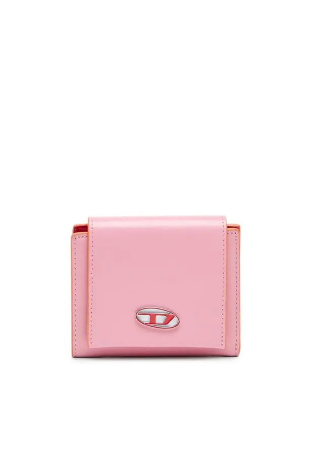 Diesel Bifold Coin S 3d Pink Women Wallets
