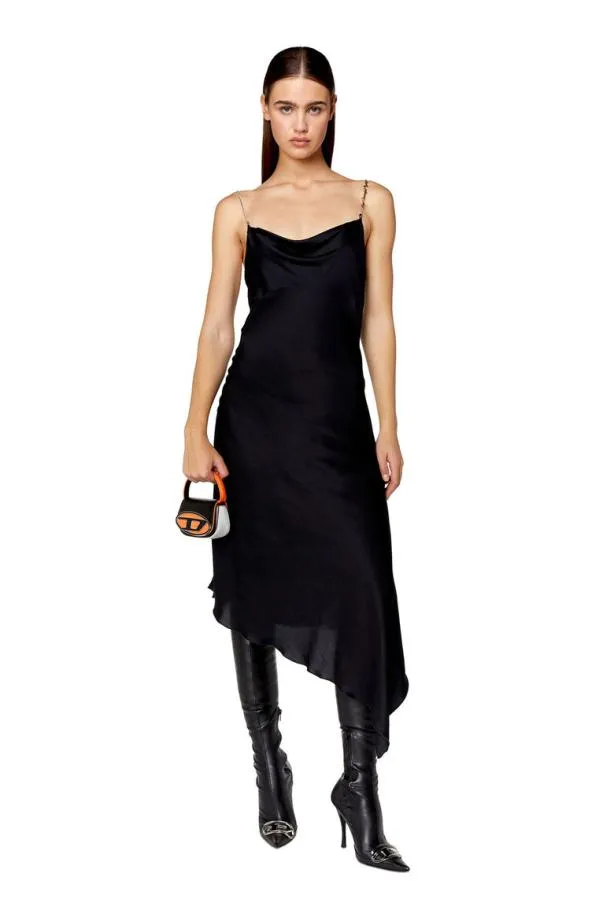 Diesel Dmint Black Women Dresses
