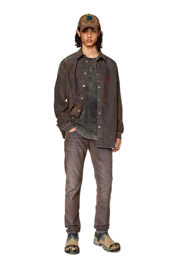 Diesel Dsimplyover Blackdark Grey Men Shirts