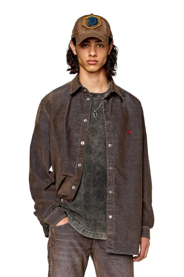 Diesel Dsimplyover Blackdark Grey Men Shirts