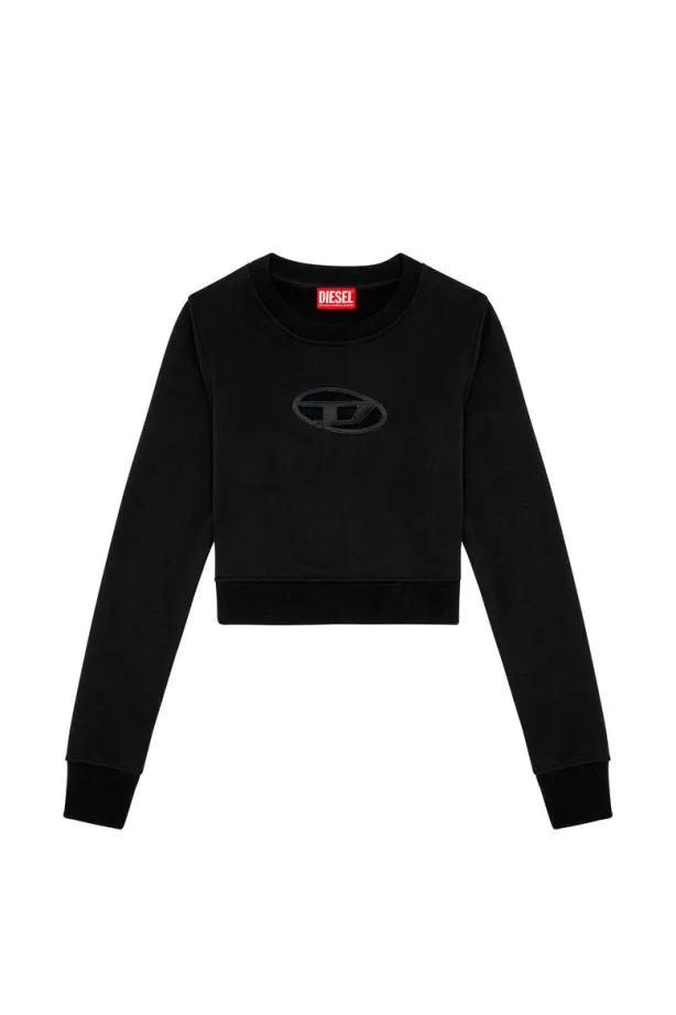 Diesel Fslimmyod Black Women Sweatshirts and Hoodies