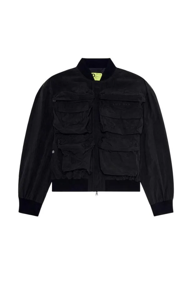 Diesel Jstainshort Black Men Jackets