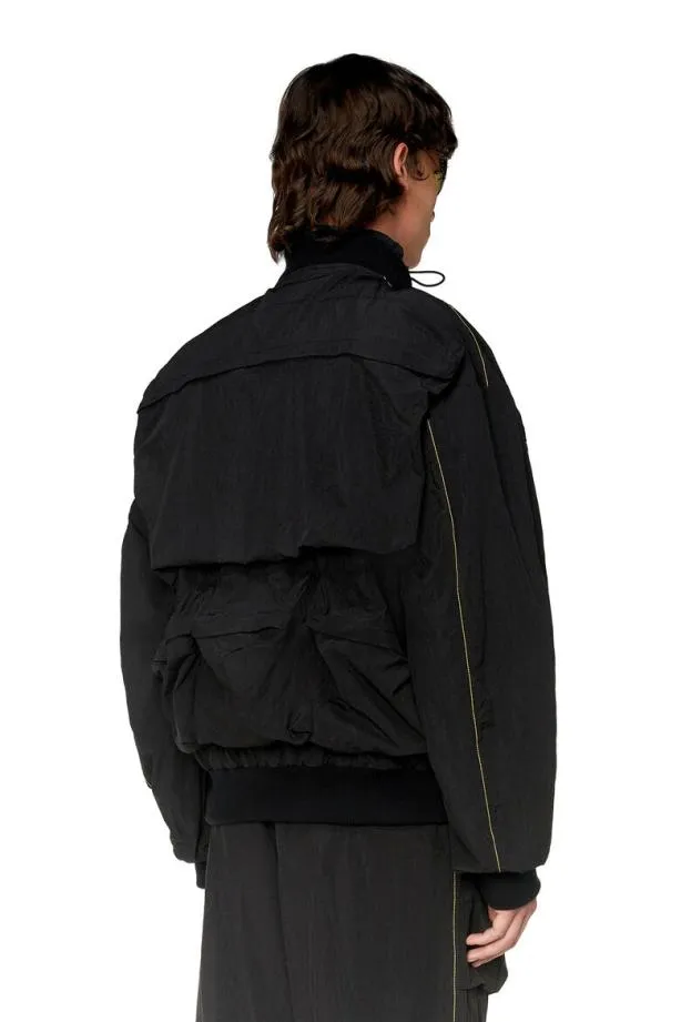 Diesel Jstainshort Black Men Jackets