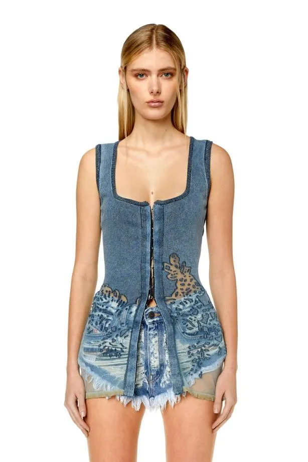 Diesel Mandia Blue Women Knitwear