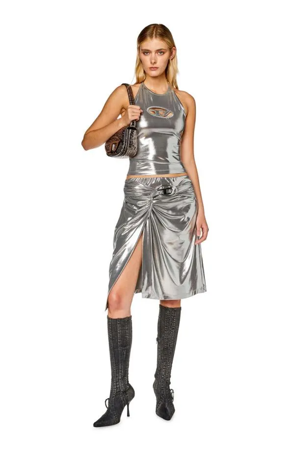 Diesel Omelt Silver Women Skirts